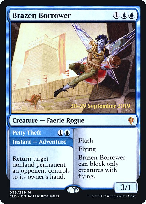 Brazen Borrower {1}{U}{U} // {1}{U} - Creature — Faerie Rogue // Instant — Adventure - 3/1