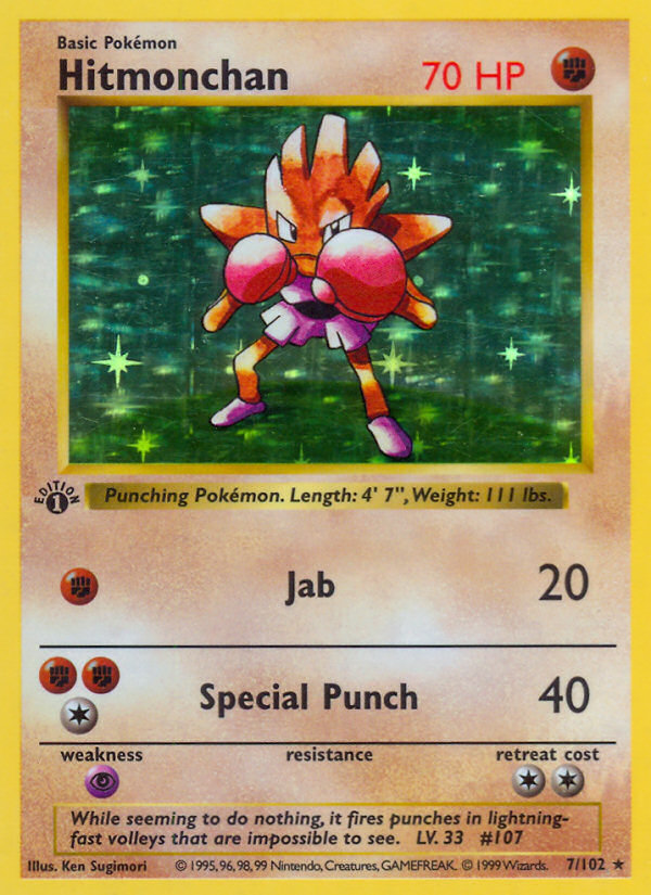 Hitmonchan - 70 HP - Fighting - Jab [Fighting] 20:  - Special Punch [FightingFightingColorless] 40:  - Weakness: Psychic ×2