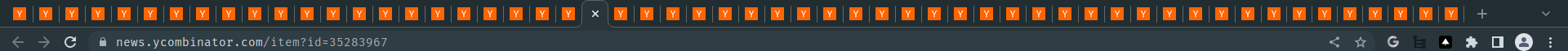 fortyish google chrome tabs